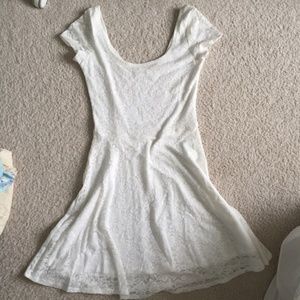 Hollister White Lace Skater Dress